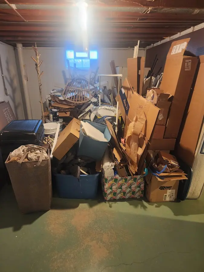 Roll-off dumpster container at job site for 2 Yard Dumpster Rental in South Daytona